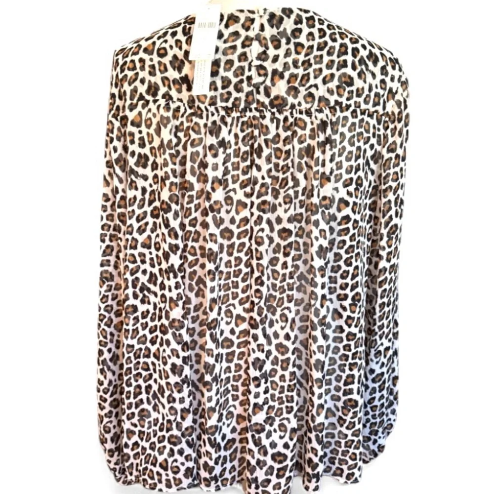 NWT - Anthropologie’s Maeve Leopard Peasant Blouse - Picture 7 of 10